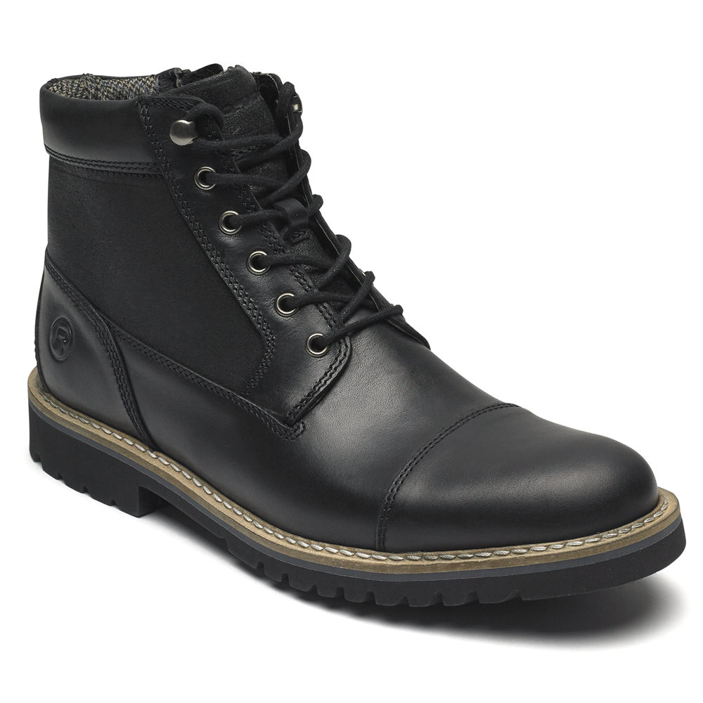 Rockport Støvler Herre Svart - Marshall Rugged Inside Zip - ACQE82056